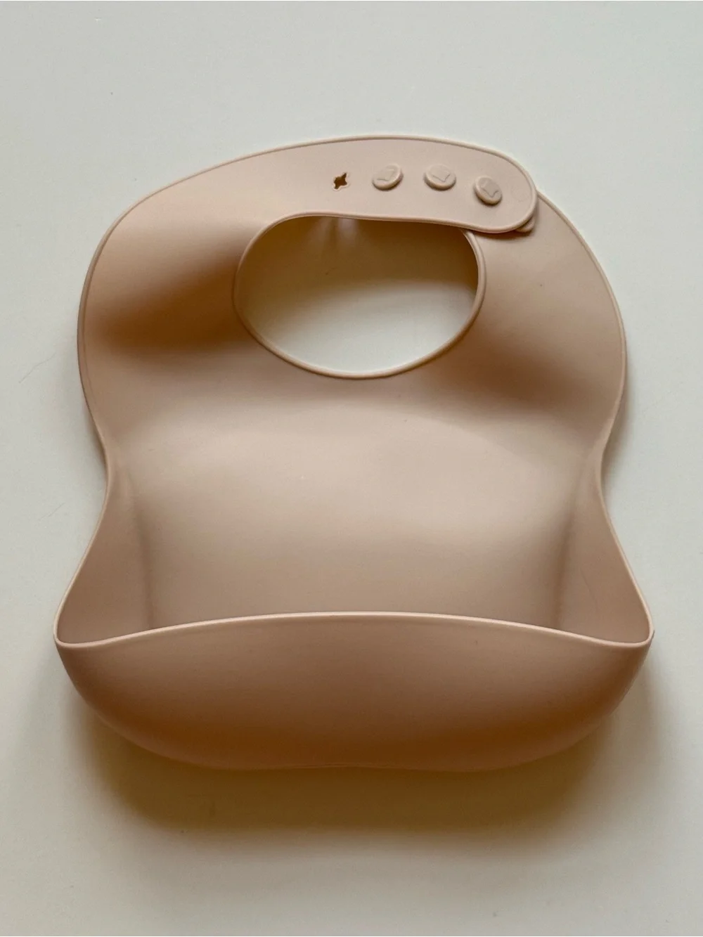 Set of 2 Baby Bibs - Silicone Beige Bib & Dinosaur Long-Sleeve Bib